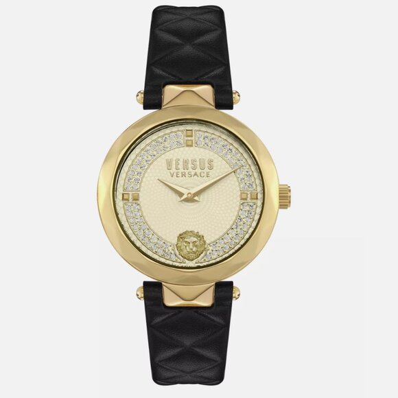 Versus Versace Womens Garden Gold 36mm Strap Fashion Watch